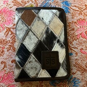 STS Ranchwear Brown and Black Wallet with Geometric Design